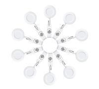 Generic Plastic Shell Badge Reel Retractable Belt Clamp/Holder ID Holder for Security Staff 100pcs (100pcs)