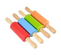 Generic Playdoh Kavel for Children Mini Kavel 24 × 17 × 4 4 209 Wooden Handle Non 8209 Stick Silicone for Home Kitchen Children's Bakery