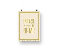 Generic Please Leave By 9PM Retro Design, Wall Art, Posters For Home, Home Decor, Fun Poster, Hallway, Bedroom, Kitchen Poster