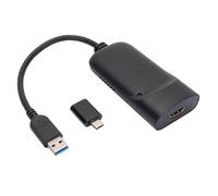 Generic Pluggable USB3.0 to High Definition Multimedia Interface Adapter with Audio, Dual Monitor Support, 2K HD Display & Hot-Swap Function for Spreadsheets/Demonstrations/Graphic Design