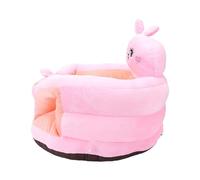 Generic Plush Baby Seat with Back Support Comfortable Soft Material Perfect for Learning to Sit At Home (Roseate Bunny)