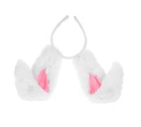Generic Plush Bunny Ears Headband with Pink Lining Cute Rabbit Ear Accessory for Women for Cosplay Parties Easter Halloween and Stage Performances