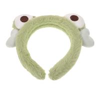 Generic Plush Face Wash Headband for Women Cute Green Frog Design Soft and Wear-resistant Makeup Hairband for Shower and Skincare Routine