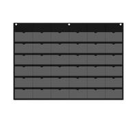 Generic Pocket Chart Storage Bag, Hanging with 36 Pockets for Paper Index Cards, Business Card Holder, File Tray, Made of Oxford and PVC for Teaching, Black
