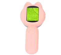 Generic Pocket Handheld Microscope Compact HD IPS Screen for Young Scientists with Adjustable Brightness Ideal for Indoor Outdoor Use (Pink)