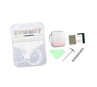 Generic Pocket-Sized Thumb Piano with 21 Keys And Hammer, Music Instrument for All Ages, Style C