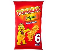 Generic Pom Bear Original Crisps (6 X 13G) | Ready Salted Teddy Shaped Potato Snack | Pom-Bear Cheese & Onion | Pom-Bear Salt & Vinegar.