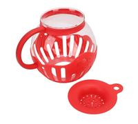 Generic Popcorn Popcorn in the Glass Microwave, 2.13 L Wide Mouth Wide to Use High Efficient Glass Microwave Pot for the Film Party Party (Red)