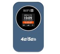 Generic Portable 4G WiFi Router, Mobile Wireless Hotspot, Unlocked SIM Card Slot, 300Mbps High Speed Network Support 10 Users, for Travel, Camping, Hotel, with 3000mAh Battery (Blue)