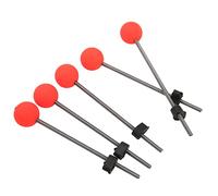 Generic Portable 5PCS Mini Winter Ice Fishing Rod Top Tip High Safety Factor Stainless Steel Red Ball Spring for Fishing Rod, Suitable for Ice in Rivers and Lakes (L)
