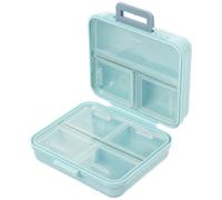 Generic Portable 7 Compartments Plastic Pill Case with Leakproof Design and Multi-Grid Structure, Compact Daily Pill Organizer Suitable for Travel and Home Use