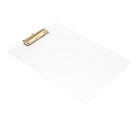 Generic Portable A4 Acrylic Clipboard File Clip, Sturdy Writing Board for Students and Office Document Holding, Multi-Function Gold File Folder for School and Work