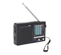 Generic Portable AM FM SW WB Radio, Shortwave Radio with 3.5mm Headphone Jack Compact Receiver for Walking Travel Hiking Emergency Listening (Black)