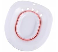 Generic Portable Bidet Folding Design Sitz Bath for Adult and Pregnant Women, Space-Saving White Basin Made of Pp and TPR, for Maternal Matching and Places the Toilet Bowl, Convenient