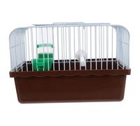 Generic Portable Bird Cage Food Box and Water Dispenser with Perch Spacious ABS and Iron Travel Cage Small Animal Carrier Random Color for Lovebirds for Outdoor Adventures