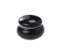 Generic Portable Black Ceramic Makeup Sealed Bottle with Ingenious Cover for Cream Storage, Mini Travel Cream Storage Tank Featuring Strong Integrity and Sl esign for Cosmetics