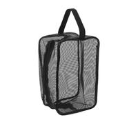 Generic Portable Black Mesh Shower Bag with Large Capacity and Anti-wear Material, Featuring a Convenient Handle for Fitness and Travel Use, for Gym and Camping Storage