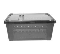 Generic Portable Black Plastic Spider Terrarium and Incubator for Reptiles with High Surface Hardness and Easy to Observe Features, for Small Pets and Geckos as A Bearded Dragon Carrier