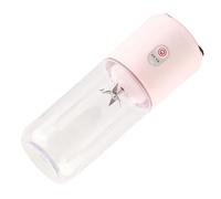 Generic Portable Blender, 500ml Mini Pink Extractor USB Charging Maker With 6 Leaf Blades Smoothie Maker Blender Cup for Fruits Vegetables