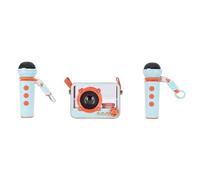 Generic Portable Bluetooth Karaoke Speaker Dual Mic for Girls Boys Home Party 3-8 Hours Playback Time, Ideal for Birthday Parties, Classroom Activities Plastic Approx. 4.13x2.99x2.17in (Orange)