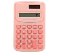 Generic Portable Calculator for Office and School Use Pink Tabletop Calculator with Basic Arithmetic Operations Made of Plastic and Silicone for Students and Adults