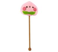 Generic Portable Cartoon Massager Stick Plush Massage Hammer with Peach Fruit Pattern for Office and Travel Use, Soft Timber Material to Ease Muscle Tension and Relax
