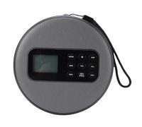 Generic Portable CD Player Rechargeable Stereo Music Disc Player with Double Speakers LCD Display Anti Skip Guard for Home Car Travel ABS Black
