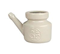 Generic Portable Ceramic Travel Pot with Comfortable Grip and Leak Design. Nasal Irrigator for Men and Women. Nasal Wash and Rinse, Gray