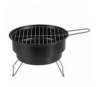 generic Portable Charcoal Grill with Deformation-Proof Design, Complete Camping BBQ Kit Including Mesh & Insulation Fork for Outdoor Picnic & Family Gathering