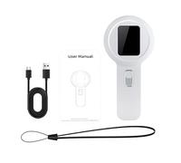 Generic Portable Digital Magnifier with 2-Inch High-Definition Screen and 200X Zoom for Electronics Maintenance and Antique Appraisal (White)