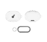 Generic Portable Earphone Protective Sleeve Shockproof with Carabiner Anti-scratch Silicone Earphone Cover for Anker for Soundcore Space A40 Charging Box