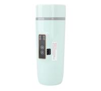 Generic Portable Electric Travel Kettle Efficient Digital Display Non Slip Coffee Kettle for Outdoor Adventures Camping Stainless Steel 350ml (Green)
