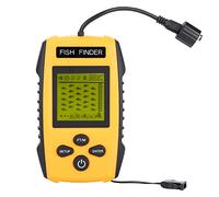 Generic Portable Fish Finder, LCD Sonar Fish Finder 100m Depth Range 45 Degree Sensor 2 Inch Display Alarm 10m Cable for River Lake Sea Fishing Adults