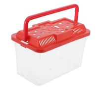 Generic Portable Fish Tank Fish Bowl Reptisoil Sea Turtle Betta Fish Animal Reptile Tank Cricket Keeper Jellyfish Tank Lizard Cage Hydroponic Fish Tank Lizard Tank Abs Red
