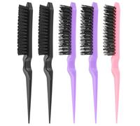 Generic Portable Folding Hair Comb Compact Travel Styling Tool 6pcs with Two Kinds of Abs Teeth Random Color for Straight and Curly Hair for Daily Use and On-the-go Hairdressing