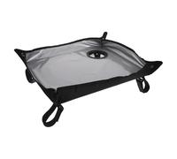 Generic Portable Folding Walker Tray Table with Non-slip Cup Holder, Polyester and Plastic Tray Platform for Seniors, for Travel and Dining Room Use