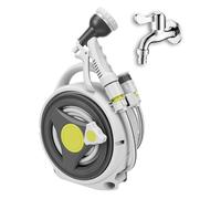 Generic Portable Hose Reel, Lightweight Compact 49ft Garden Hose Storage Organizer with Space for Nozzles, for Garden Balcony Courtyard Outdoor Use