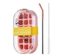 Generic Portable Ice Cream Maker, Reusable 2-in-1 Bottle with Straw, Non-Contact Tray for Kitchen, Office, Travel, Outdoor, Camping, Hiking, Picnic, Cocktail Party, Fitness