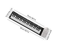 Generic Portable Keyboard Piano, 49 Keys Electronic Keyboard Hand Rolling Up Piano with Built in Speakers and 3.5mm Output Jack Roll Up Foldable for Beginners Learning (Silver)