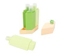 Generic Portable Leak Proof Travel Dispenser Bottle Set for Toiletries 4 in 1 Refillable Liquid Container 12.7cm (green)