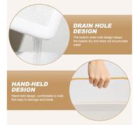 Generic Portable Lemon Yellow Hollow-out Handheld Bath Storage Basket, Multi-function Toiletries Organizer with Drainage for Bathroom and Travel