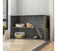 Generic Portable Metal Cat Playpen - Extra Large Indoor Cat Enclosure for Small and Medium Cats(111 * 49 * 73cm)