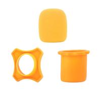 Generic Portable Microphone Sponge Cover with Bottom Holder for Live Events, Orange