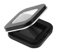 Generic Portable Mini Eyeshadow Container Black Plastic Makeup Palette for Travel with Magnetic Lid, Multifunctional Use to Mix and Match Eyeshadow Colors, Powder Storage Box for On-the-go