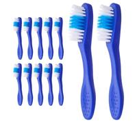 Generic Portable Mini Toothbrushes Featuring Comfortable Grip with Soft Bristles 12pcs and Short Handles and Soft Finger Sleeves for for Prison and Psychiatric Hospital Use