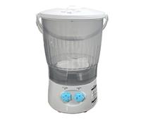 Generic Portable Mini Washing Machine, Small Laundry Washer Semi-Automatic with Rotary Timer Controller, Storable, Split Drums for Home, Dorm, Apartment, RV, Travel, Outdoor(Grey)