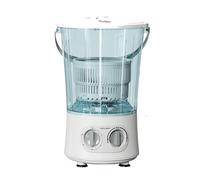 Generic Portable Mini Washing Machine, Small Laundry Washer Semi-Automatic with Rotary Timer Controller, Storable, Split Drums for Home, Dorm, Apartment, RV, Travel, Outdoor(One barrel)