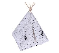 Generic Portable Pet Tent for Dogs and Small Pets Breathable and Strong Wooden Frame White Puppy Teepee Bed Suitable for Indoor Use Lightweight and Washable