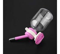 Generic Portable Pet Water Dispenser with Easy Mount Screw-on Bracket for Cat Dog Squirrel 250ml Pink (150ml)