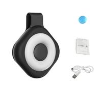 Generic Portable Phone Fill Light Magnetic LED Work Light for Reading Night Jogging and Emergency 6 Lighting Modes (Black)